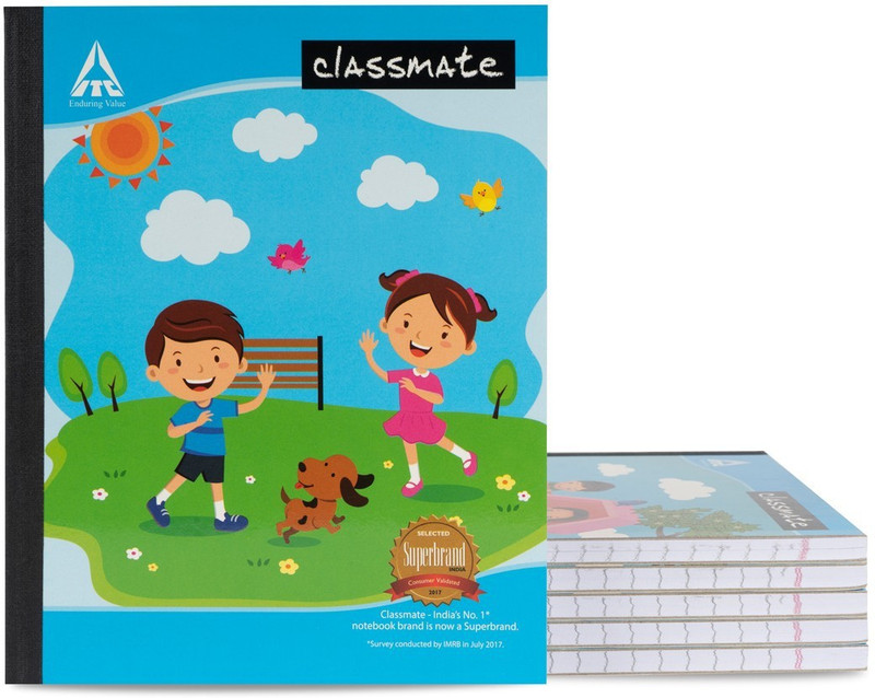 Classmate 172-Page Single Line Notebooks, 6-Pack Multicolor