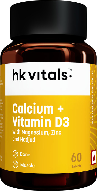 HealthKart Calcium + Vitamin D3 Bone & Joint Tablets (60)