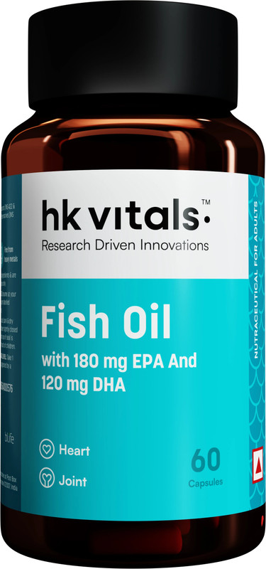 HK Vitals Omega-3 Fish Oil 1000mg for Heart & Brain – 60 Caps