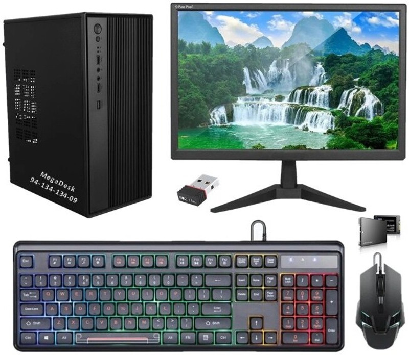 MegaDesk AIO-19 i5 16GB 500GB SSD 22″ w/Office Black