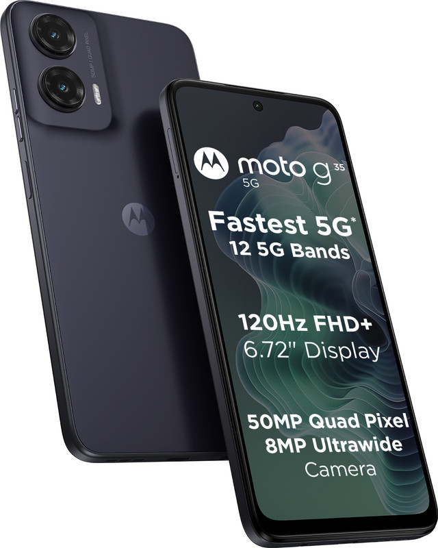 Motorola Moto G35 5G Smartphone – 8GB/128GB Midnight Black