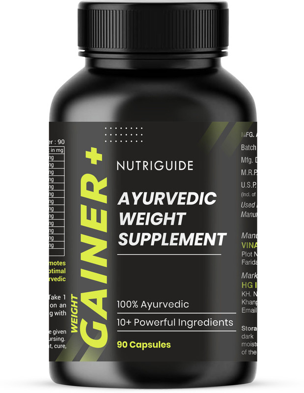 Nutri Guide Gain+ Ayurvedic Weight Gainer 90 Caps