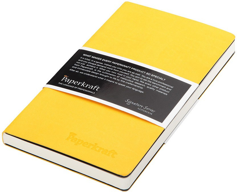 Paperkraft Signature C6 Unruled Notebook 160 Pages Yellow